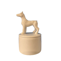 Dog Lid White Ceramic Box
