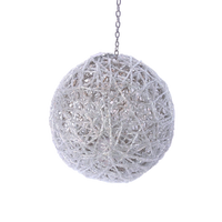 Open Weave Silver Glitter Ornament