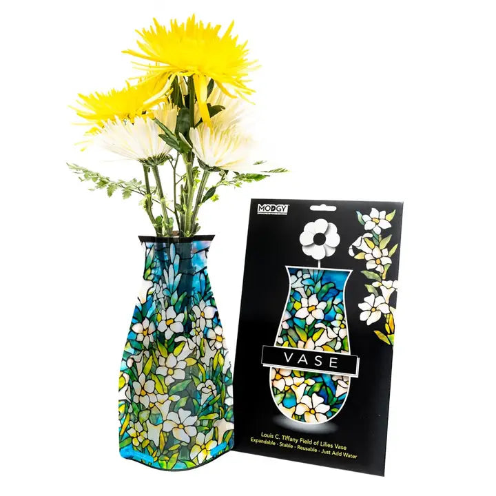 Modgy Expandable Vase - Louis C. Tiffany Field of Lilies
