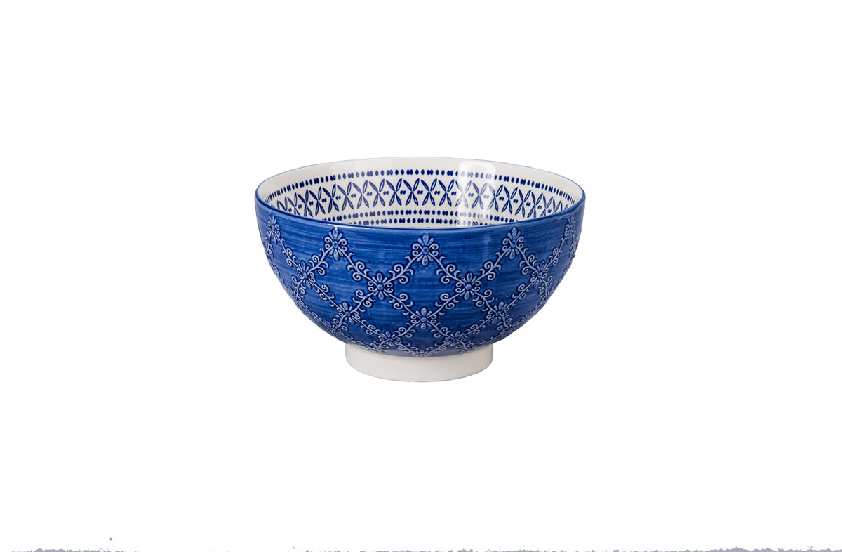 Cordon Bleu Large Trellis Bowl- Blue