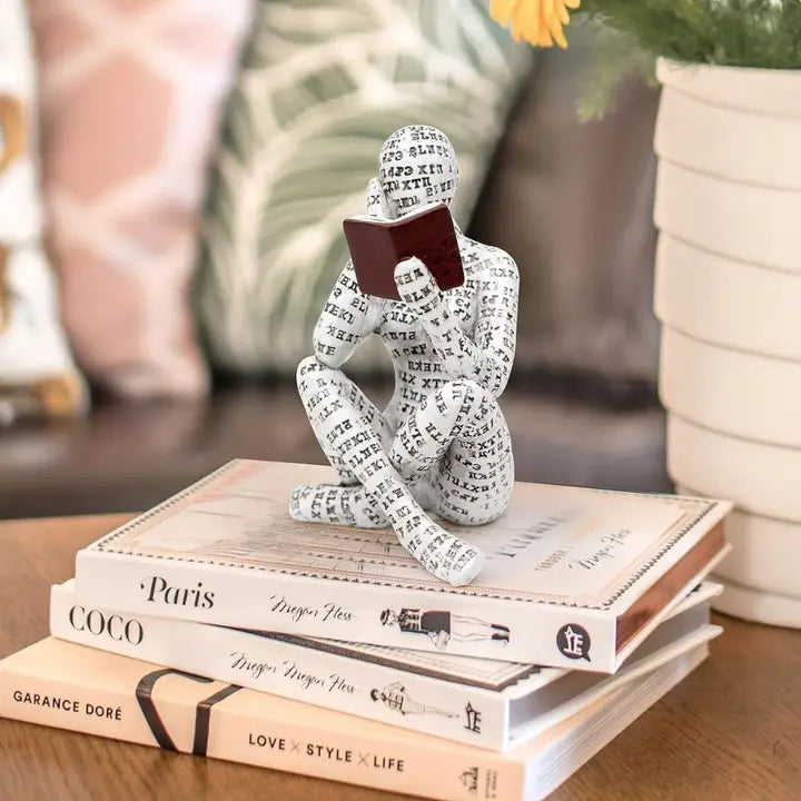 "Bookworm" Woman Reading  Sculpture