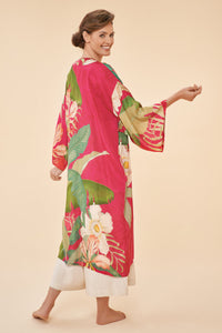 Powder Design Delicate Tropical Kimono Gown- Dark Rose
