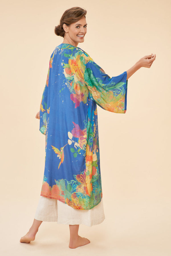 Powder Design Hummingbird Kimono Gown- Denim