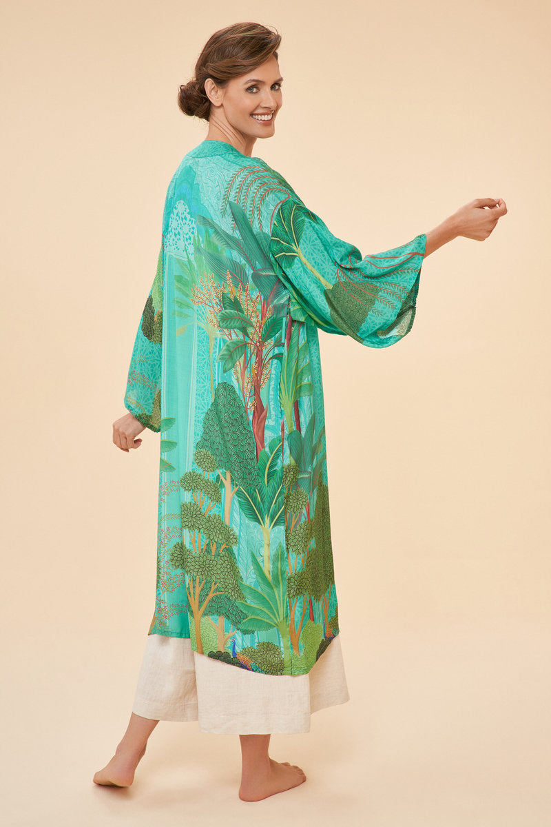 Powder Design Secret Paradise Kimono Gown- Aqua