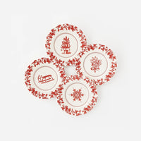 8" Yuletide Scalloped Plate