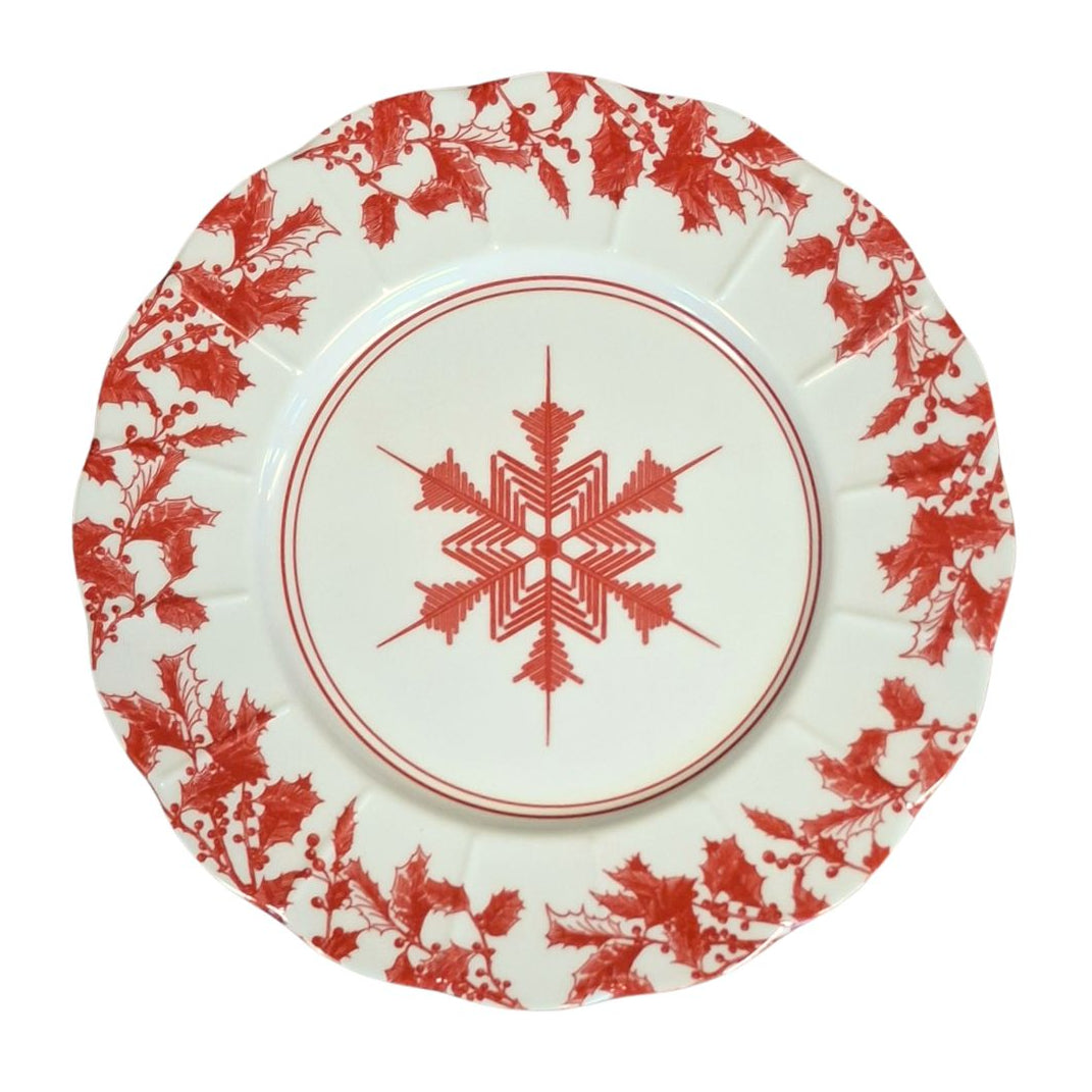 8" Yuletide Scalloped Plate