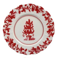 8" Yuletide Scalloped Plate