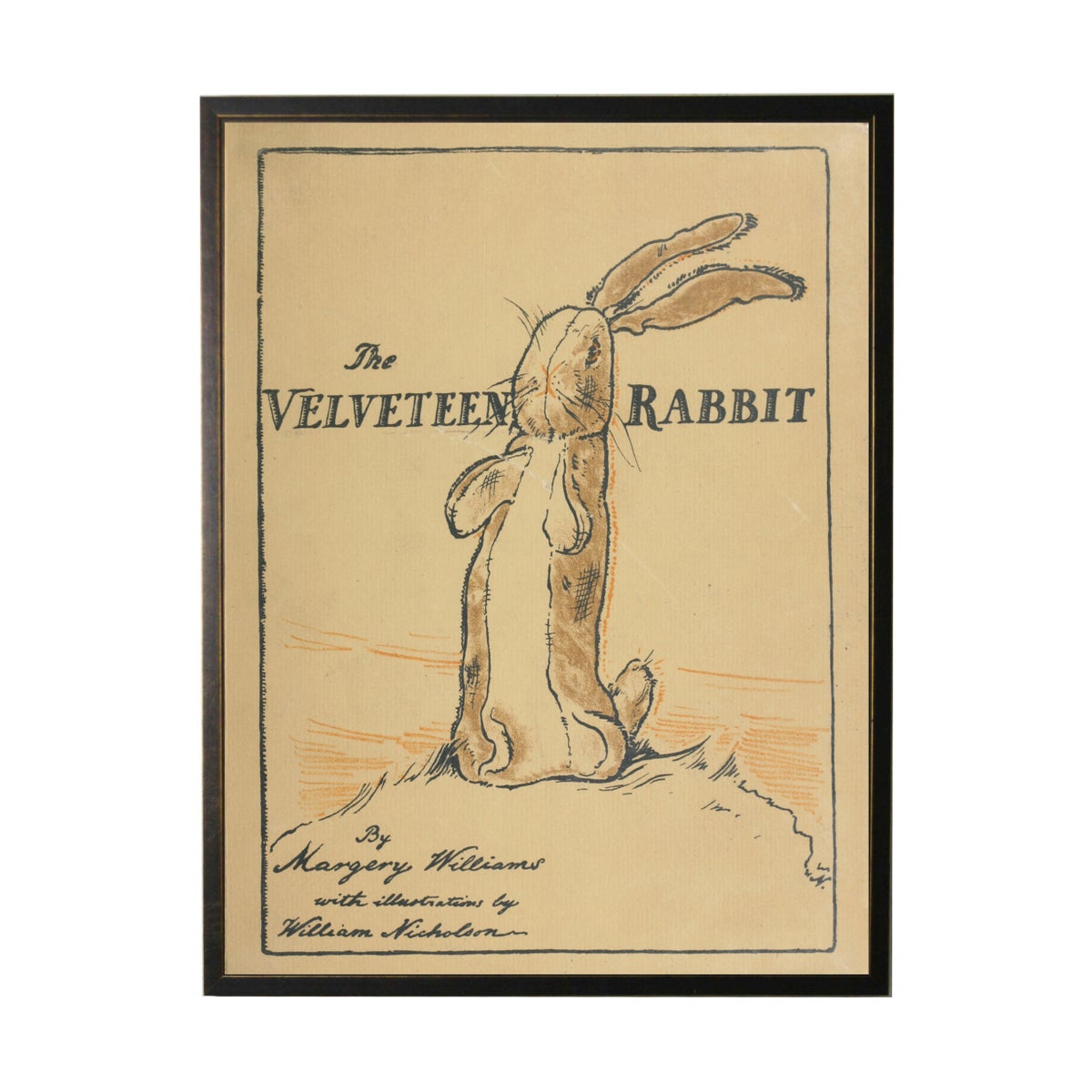 Vintage "The Velveteen Rabbit" Book Cover Framed