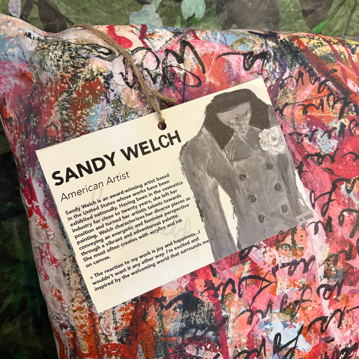 Graffitied Love Canvas Pillow - Style 3