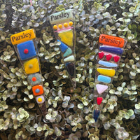Assorted Glass Herb Markers