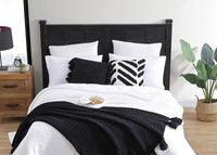 Black Braided Pom Pom Throw - Sunday Citizen