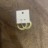 Go Home Textured Gold Hoop Earrings