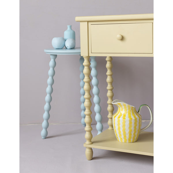 Wood Side Table with Drawer & Shelf