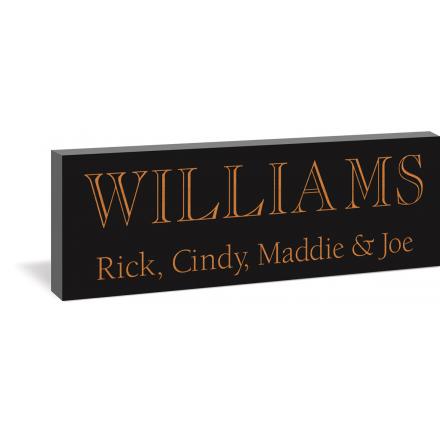 Large Black Plaque - Customizable