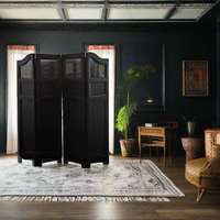 Distressed Black Room Divider