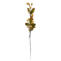 Cream Artificial Rosehip Spray Stem