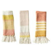Patina Vie Mohair Throw Blanket with Fringe
