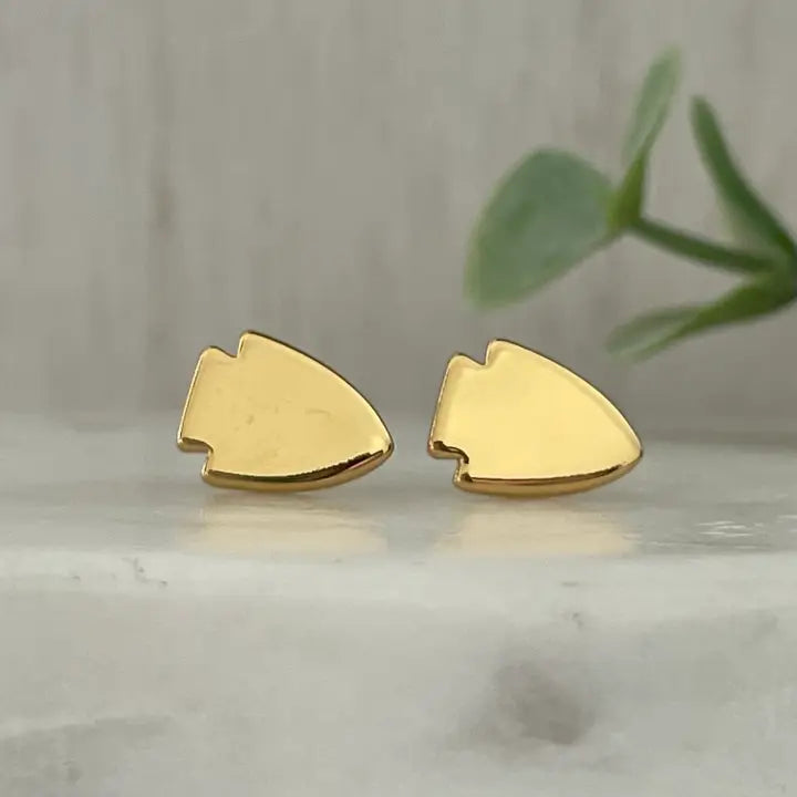 Gold Arrowhead Earrings