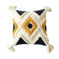 Patina Vie Diamond Tufted Square Pillow Cover - Amalfi Coast