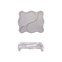 Organic Shaped Tray with 3 Sections & Balled Feet