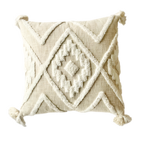 Patina Vie Alabaster Diamond Tufted Pillow Cover - 26"