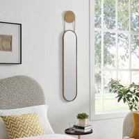 Antique Brass Oval Wall Mirror | Danya B.