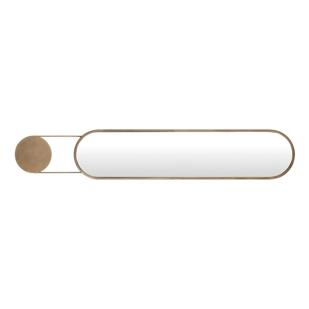 Antique Brass Oval Wall Mirror | Danya B.
