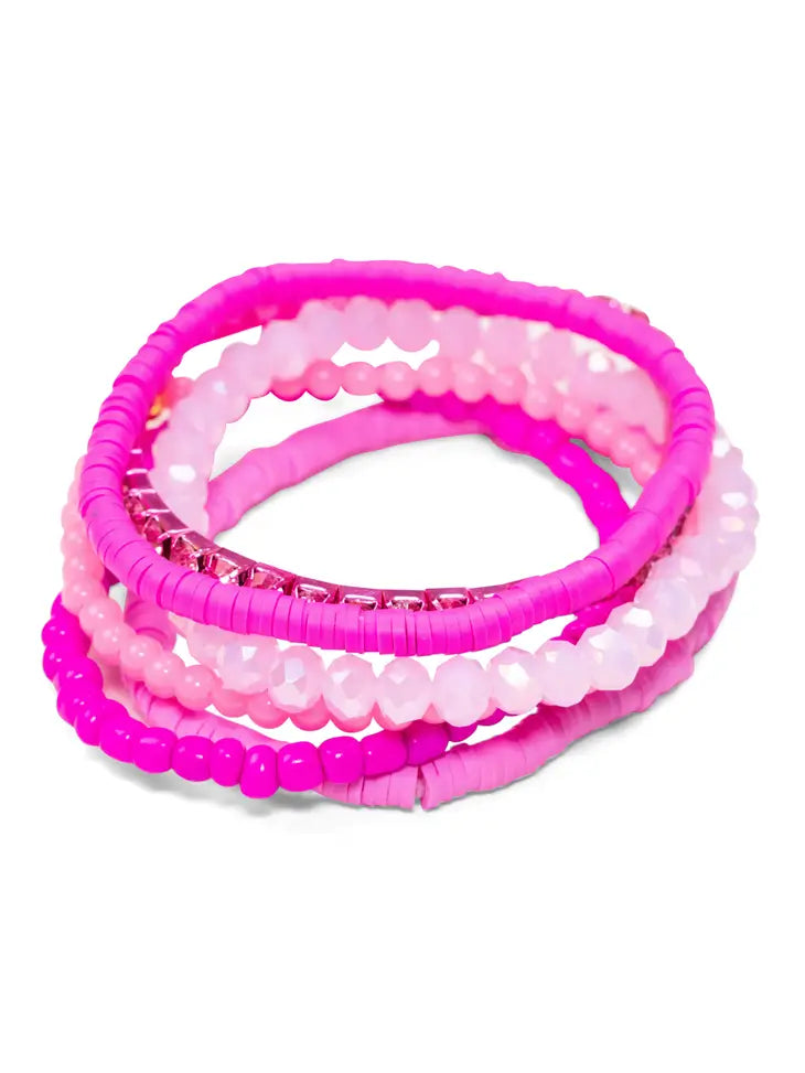 Daily Candy Crystal Candy Beaded Bracelet Set