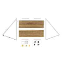 Contemporary Decorative Triangle Accent Metal Frame Wall Shelf - White | Danya B.