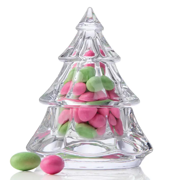 Crystal Christmas Tree Covered Candy Dish