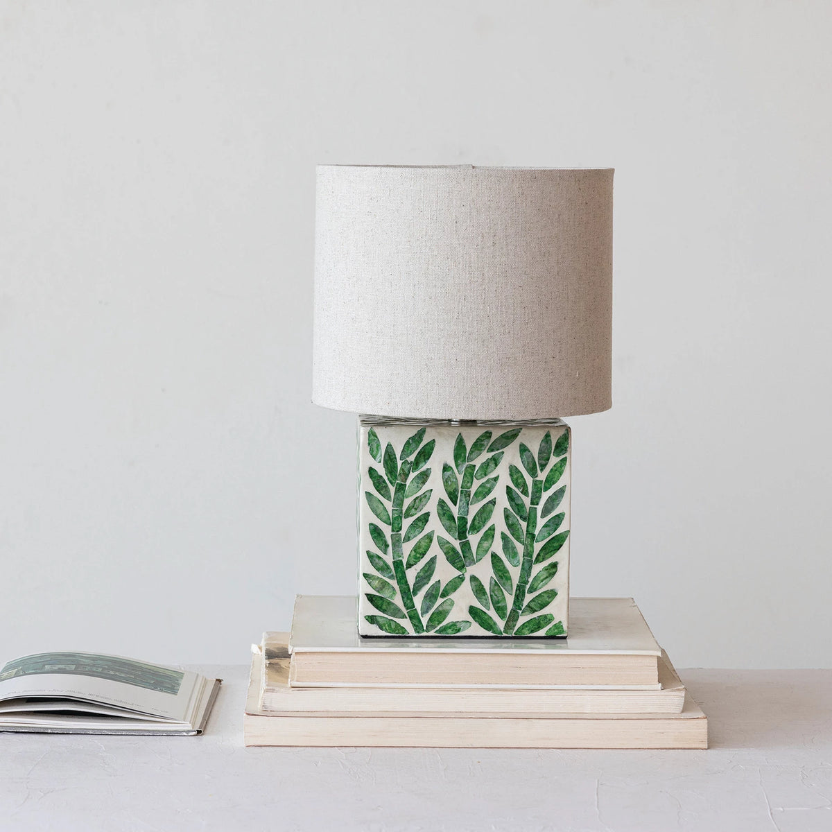 Mother of Pearl Botanical Table Lamp