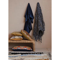 Kantha Stitch Cotton Velvet Throw Blanket