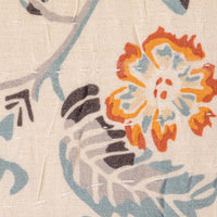 Cotton Voile Floral Lumbar Pillow