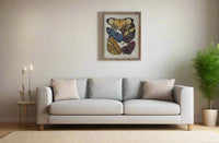 Wood Framed Textured Paper Butterfly Wall Hanging