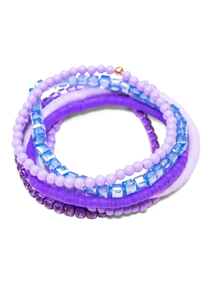 Daily Candy Crystal Candy Beaded Bracelet Set