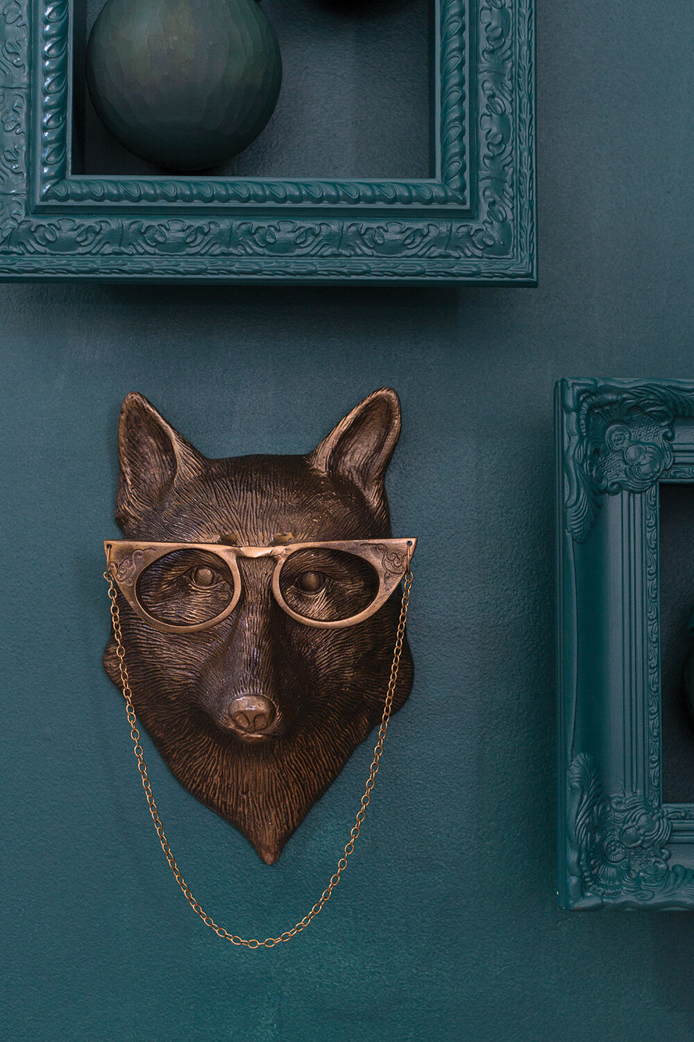 Eloise the Fox E+E Antiqued Gold Wall Hanging