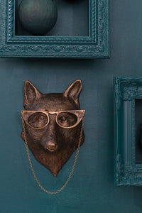 Eloise the Fox E+E Antiqued Gold Wall Hanging