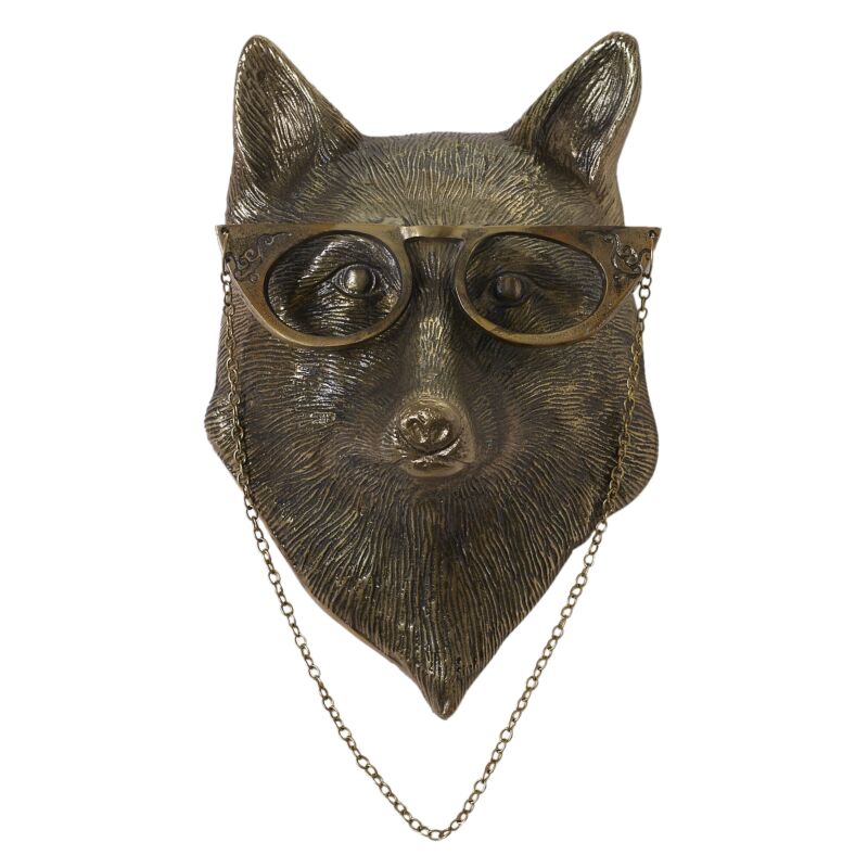 Eloise the Fox E+E Antiqued Gold Wall Hanging