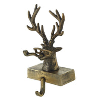 E+E Frankie the Stag Antiqued Gold Stocking Holder