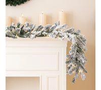 Snowfrost 9' Garland - Pre-lit