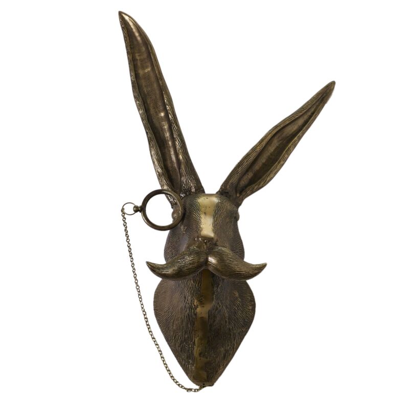 E+E Eric the Hare Antiqued Gold Wall Hanging
