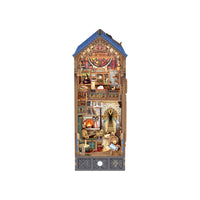 Detailed model of a Leonardo da Vinci workspace on a white background