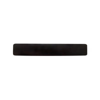 Black rectangular object on a white background
