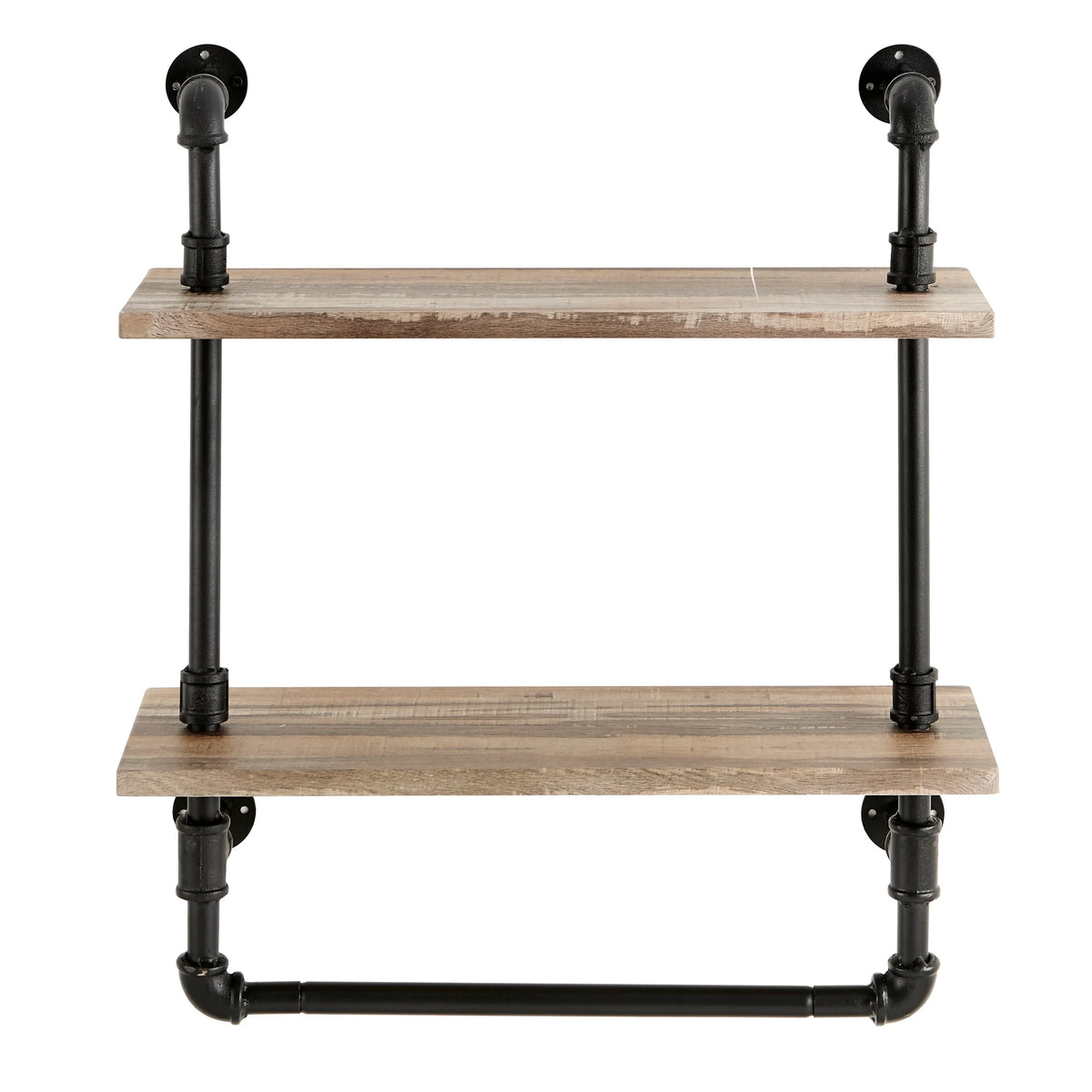 Olivia Double Shelf Unit with Towel Rod | Danya B.