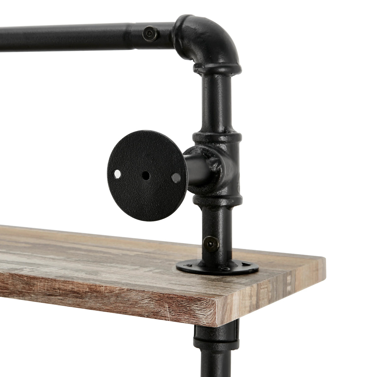 Olivia Double Shelf Unit with Towel Rod | Danya B.