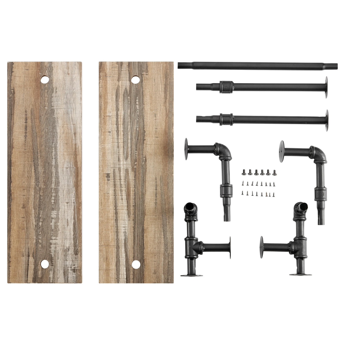 Olivia Double Shelf Unit with Towel Rod | Danya B.