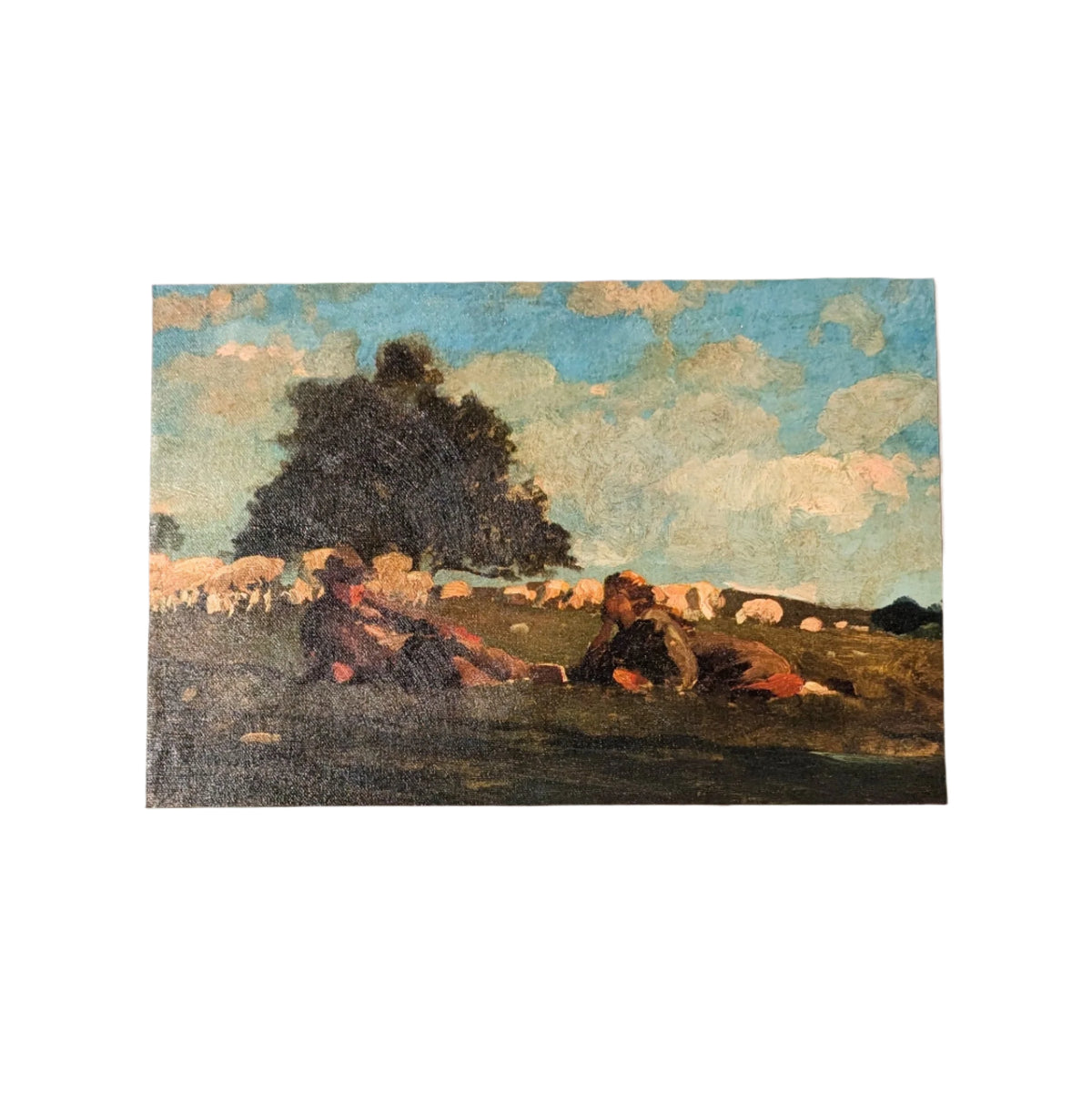 Couple in Field - Hand Painted Artist Board