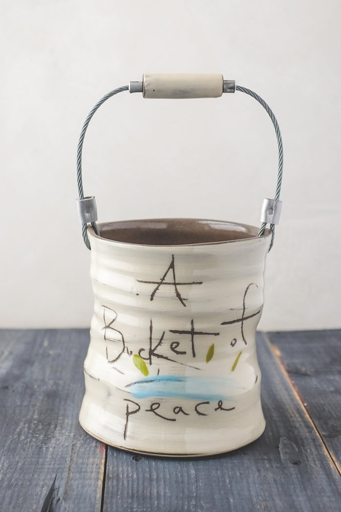ZPots Handmade Small Bucket Of Peace
