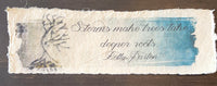 Nature Inspirational Quote on Handmade Paper Print
