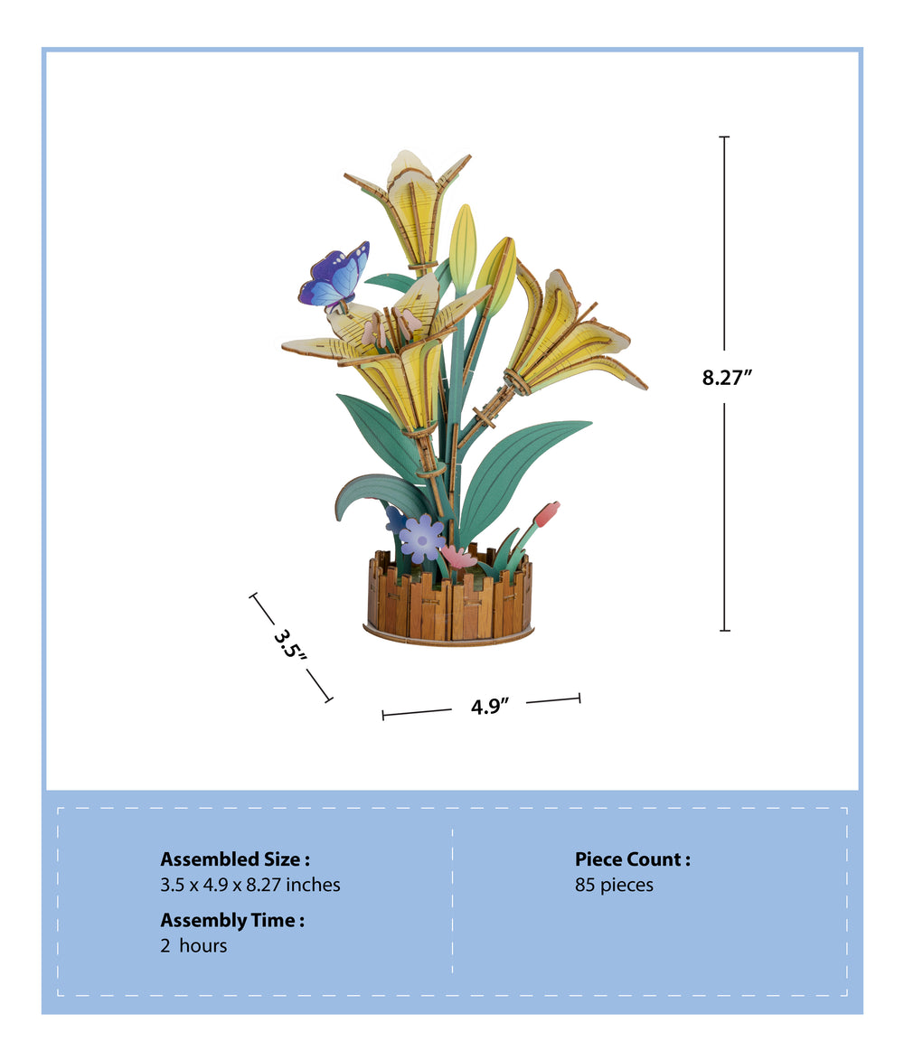 Lily Bloom Set - Wooden Puzzle | Hands Craft